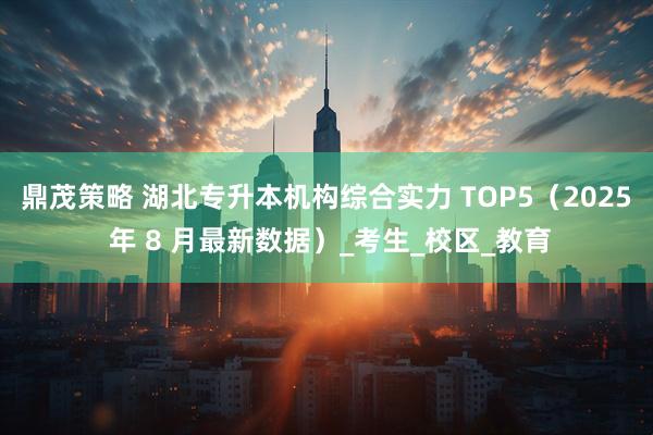 鼎茂策略 湖北专升本机构综合实力 TOP5（2025 年 8 月最新数据）_考生_校区_教育