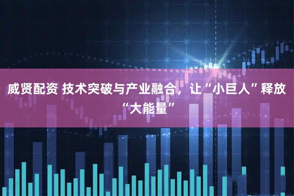 威贤配资 技术突破与产业融合，让“小巨人”释放“大能量”
